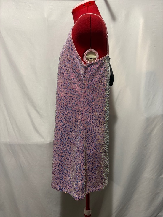 Allegra K Iridescent Pink Sequin Slip Dress - Picture 6 of 7